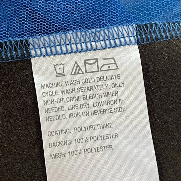 Colleen Lopez Vibrant Blue Sheer Faux Leather Jacket Women’s Sz S Leaf Details - Picture 11 of 13